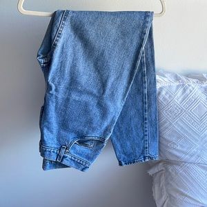 High waisted 90s style riveted lee jeans